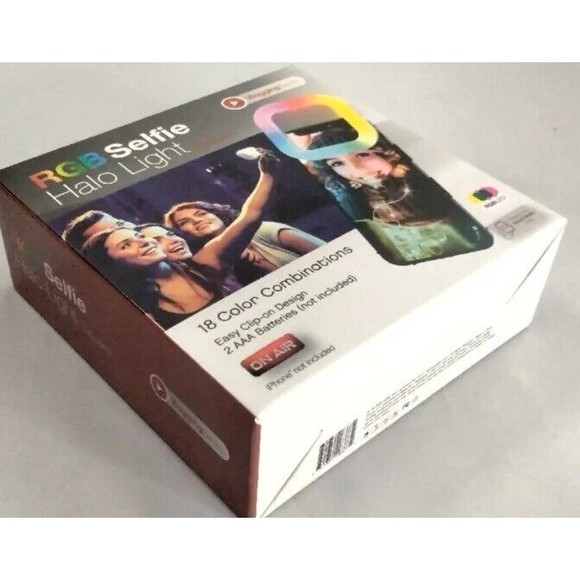 ON AIR Mini Mobile Selfie Light - Compact LED Halo Light with Full RGB 18 Color - Picture 11 of 11